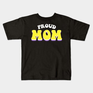 Proud Mom Nonbinary Pride Kids T-Shirt